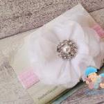 White Pink Baby Headbands, ..