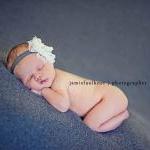 Cream Ivory Flower Headband..