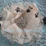 Cream Ivory Flower Headband..