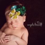 Kelly Green Baby Flower Hea..