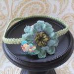 Mint Baby Girl Flower Headb..