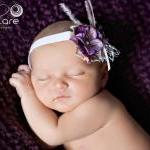 Purple Baby Flower Headband..
