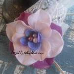 Cream Lilac Purple Baby Flo..