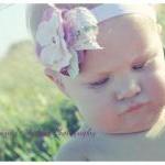 Cream Lilac Purple Baby Flo..