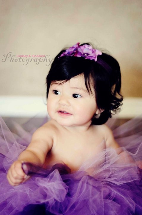 Orchid Purple Double Dainty Flower Headband with Swarovski Crystals