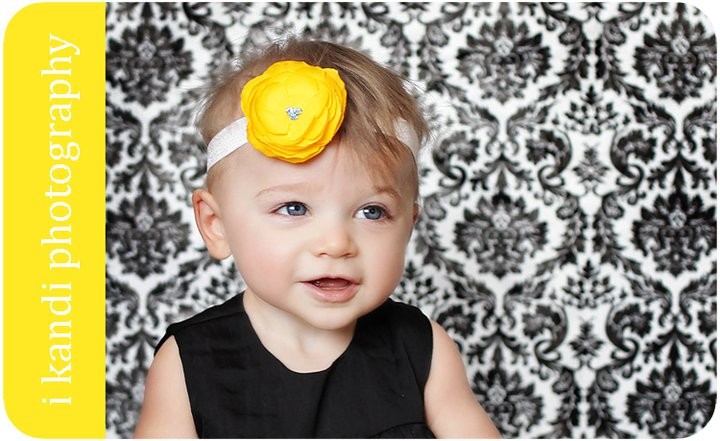 Baby Flower Headband, Girl Headbands, Golden Yellow Small Rossette in Tiffany Blue or White Headband