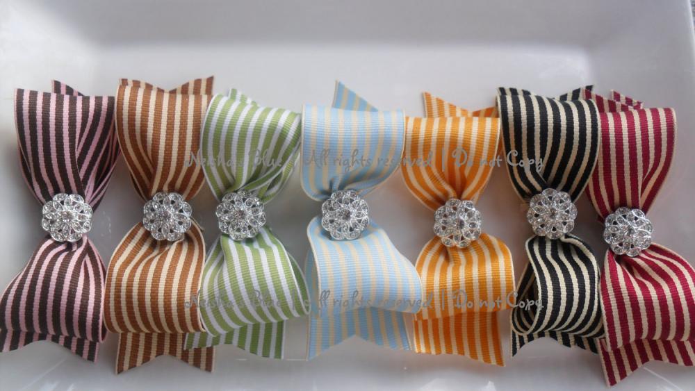 Introductory Price Pick TWO Giverny Ribbon Bows, Simple Beauty and Elegance Spring 2011 Collection Choose Ribbon or Headband