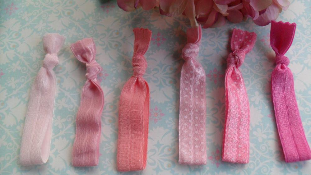 Pony Tail Ties Pretty me Pink: All pretty shades of pink