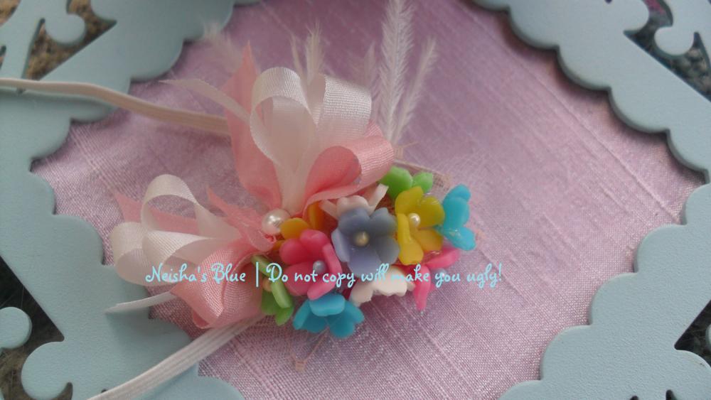 Spring Baby Girl Flower Headband, Baby Flower Headbands, Forget me Not Bloom