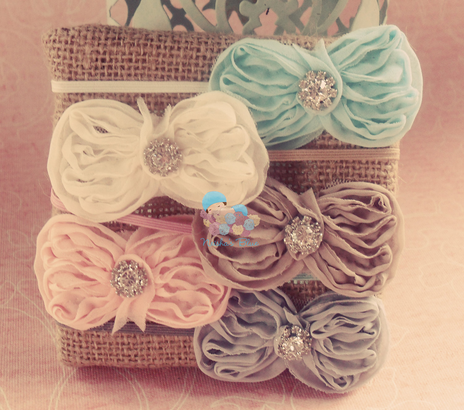 baby bow headbands bow headband shabby chic collection baby bow headbands bow headband shabby chic collection